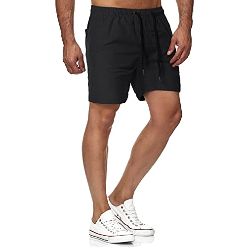 Muscularfit Quick Dry Shorts Men 2023 Solid Elastic Waist Beach Short Bathing Suit Drawstring Swimming Trunks Athletic Shorts2