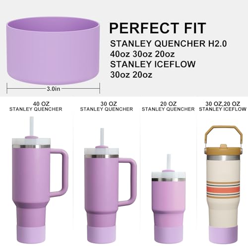 Image of Affute Protective Silicone Boot for Stanley Quencher H2.0 40 30 20 oz & IceFlow Flip 30 20 oz, BPA Free Anti-Noise Anti-Scratch, Stanley Cup Protector Sleeve Cover Boot