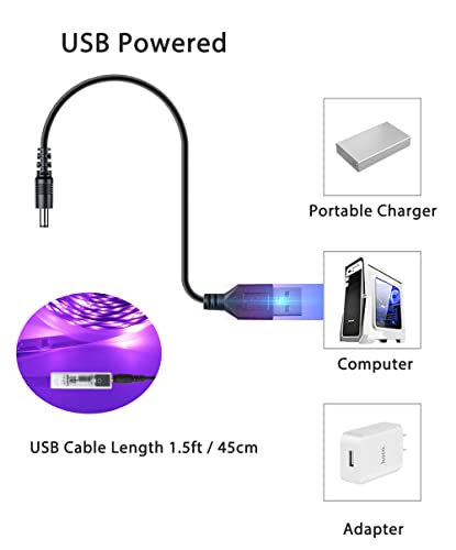 Battery Operated Led Strip Lights, 25Ft Usb Powered Led Light Strip, Rgb Color Changing Led Lights Strip With Music Sync App Control Remote, Led Lights For Bedroom, Tv, Home And Room Decoration #TOP3