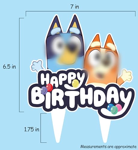 Blue Dog and Friends Birthday Cake Topper