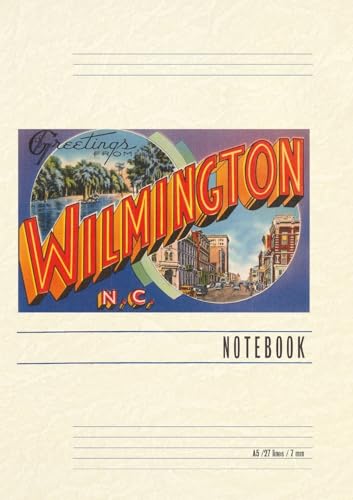 Vintage Lined Notebook Greetings from Wilmington