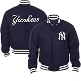 H&D Clothing Mens New Letterman Yankees York Varsity Jacket Mens NY College Baseball Varsity Bomber Jacket (US, Alpha, Large, Regular, Regular, NAVY BLUE)