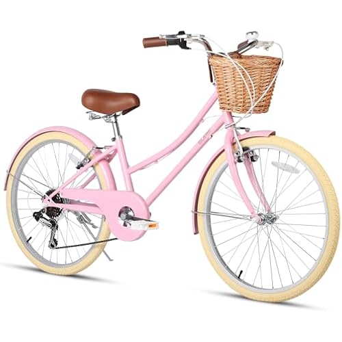 Glerc 20 24 26 Inch 6-Speed Girls Bike for Over 6 Years Old Kids