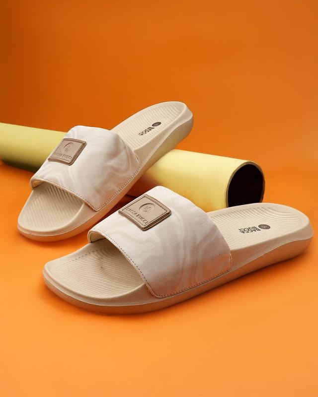 Image of Bacca Bucci Hologlide Men's Comfort Slides | Cushioned EVA Footbed | Anti-Slip Sole | Lightweight Everyday Sliders