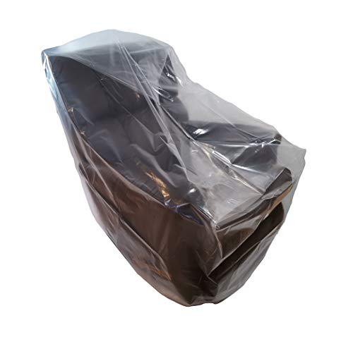 Wowfit Furniture Cover – Dust-Proof Moving Bag For Chairs, Recliners, & Moving Boxes – Clear & Odorless Plastic Bag For Moving – 4Mil Thick Chair Cover – 34W X 42D X 65/48H Inches #TOP2