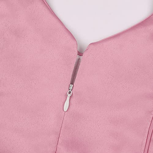 Bunny Lulu Knee-Length Girls Dress Bridesmaid Wedding Princess Children's Bow Birthday Ball Party Show Evening Lavender (11-12 Years, Dusty Rose 1) #TOP5