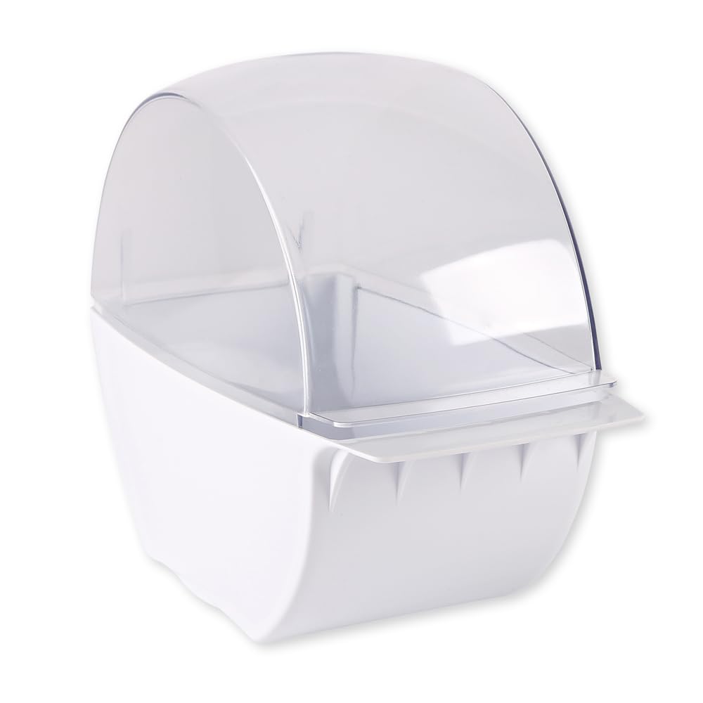 1 Stück Hygostar Spender für Zellstofftupfer | Kunststoff, weiß, L: 23,5cm, B: 12,5cm, H: 20cm, Spender für Tupfer auf Rolle, Tupfer Zellettenbox, Zellettenspender, Kosmetex Tupfer-Spender