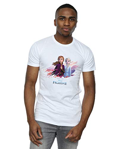 Disney Men's Frozen 2 Elsa and Anna Nature is Beautiful T-Shirt White XXXX-Large