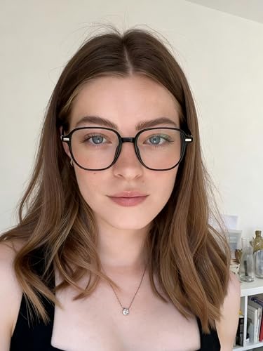 Image of Dollger Blue Light Glasses for Women Oversized Square BlueLight Blocking Big Frames Stylish Eyeglasses