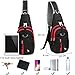 OIWAS Bolso Bandolera Hombre Cruzada Mochila Negra Pequeña Bolsa de Hombro para...