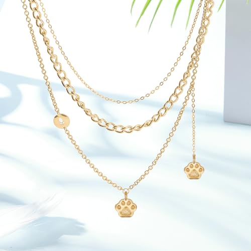UNICRAFTALE 20Pcs 2 Colors 304 Stainless Steel Charms Animal Cat Dog Paw Chunk Charms Paw Print Charm Golden Animal Footprint Jewelry Finding Pendant for Jewelry Making - Image 4