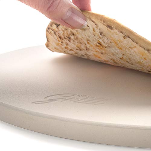 Hans Grill Pizza Stone | Circular Pizza Stone For Oven Baking & Bbq Grilling With Free Wooden Peel | Extra Large Round Round 15" Inches Diameter (38Cm) Durable Cordierite Cooking Stone. #TOP6