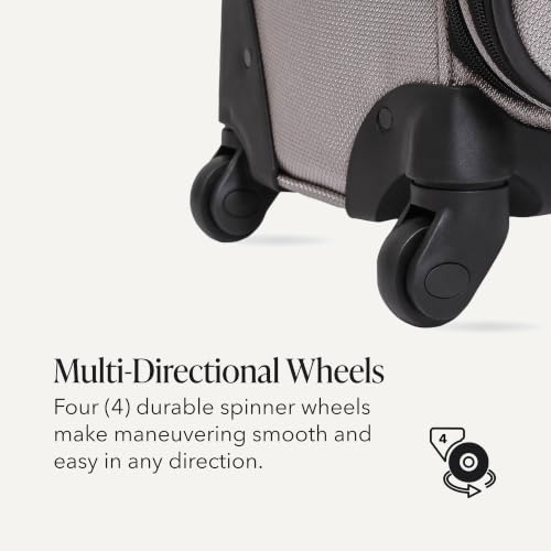 Image of SwissGear Sion Softside Expandable Roller Luggage, Pewter, 3-Piece Set (21 /25 /29)