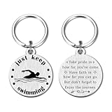 Photo Gallery yobent portachiavi motivazionale con scritta "just keep swimming swimmer" per ragazzi e ragazze, regalo di compleanno o di natale per nuotatori Photo Gallery yobent portachiavi motivazionale con scritta "just keep swimming swimmer" per ragazzi e ragazze, regalo di compleanno o di natale per nuotatori