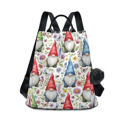 Sac à dos fantaisie rouge femme fermeture dos poignée cuir pompon