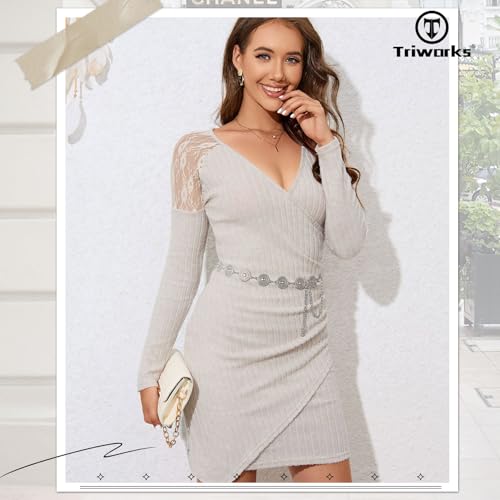 Metal Concho Belt for Women Western Cowgirl Waist Chain Belts for Dresses Jeans Country Concert Outfit Belt3