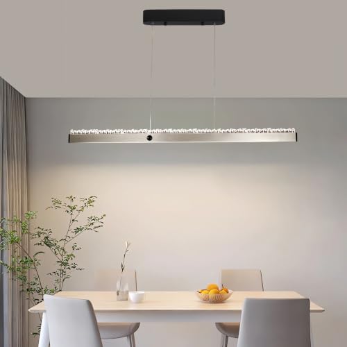 Suspension LED 80W variable 110cm en aluminium et acrylique avec hauteur réglable pour îlot