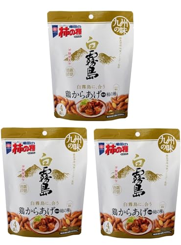アジカル 九州限定 白霧島 鶏からあげ風味 柿の種 にんにく醤油 48g × 3