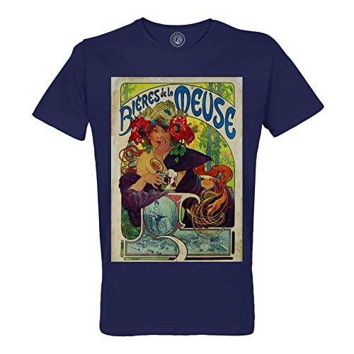 Biere de la Meuse T-Shirt Col Rond en Coton pour les Apéros entre Amis
