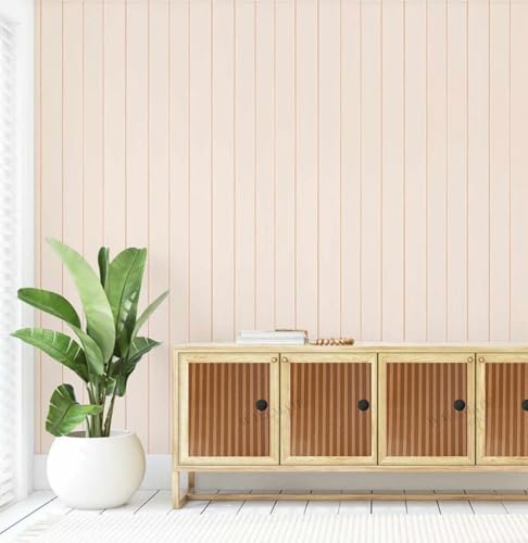 Image of WALLMATE Marble Wallpaper Self Adheisve Marble Wallpaper Waterproof Countertop Furniture Kitchen Marble Sticker (Fluted Brown Wood, 24x84 Inch)