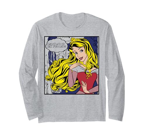 T-shirt manches longues Disney Aurora style Pop Art original pour femme