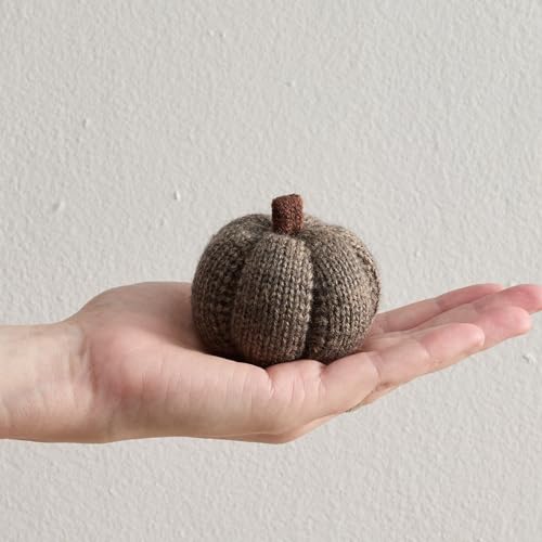 Image of Your Heart's Content Mini Knit Pumpkins (Cobblestone 5) | Rustic Home Decor, Bowl Fillers, Fall Wedding Decor, Garland or Ornaments