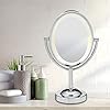 Conair Lighted Makeup Mirror, LED Vanity Mirror, 1X/7X Magnifying Mirror, Double Sided, Corded in Polished Chrome