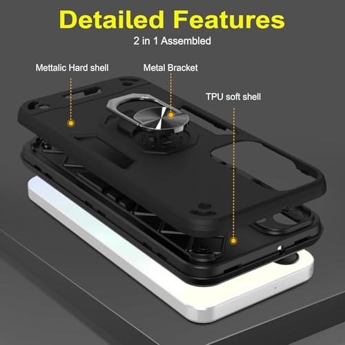 Image of NDCOM for Samsung A25 5G Back Cover | Premium Samsung Galaxy A25 5G Back Cover | Durable A25 5G Samsung Cover | Ring Holder Case