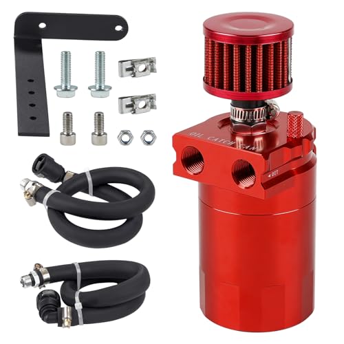 Moroso 85676 Moroso 11-14 Ford F-150 EcoBoost/5.0L Air/Oil Separator Catch Can - Small Body - Billet Aluminum
