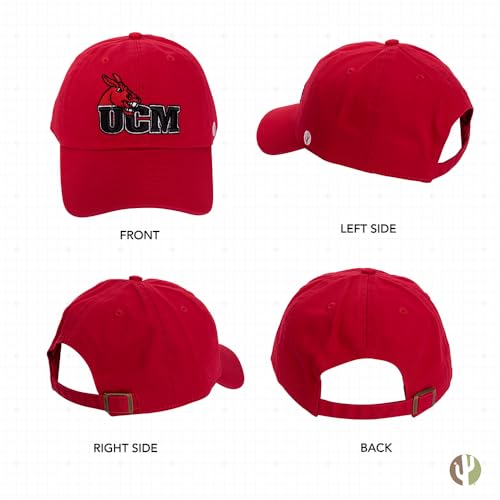Gorra bordada roja con cierre ajustable para adultos miniatura 3
