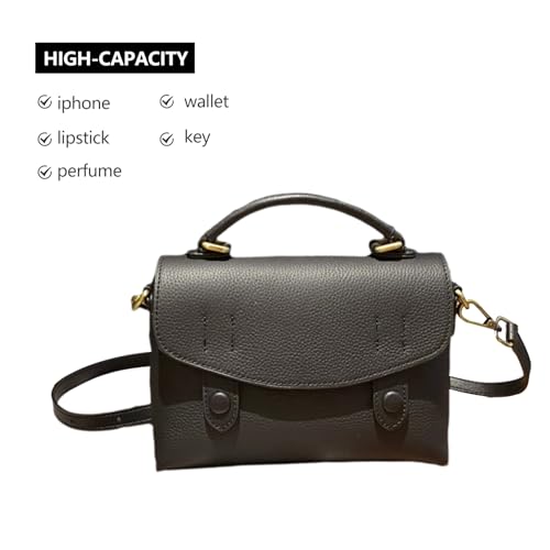 Women's Satchel Handbag – Genuine Top Grain Leather Purse with Top Handle and Adjustable Strap – Elegant Vintage Cambridge Crossbody Bag for Daily & Formal Use - Brown4