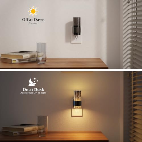 Image of JandCase Night Lights Plug into Wall, Automatic LED Night Light with 0-100LM Dimmable, 3000K Plug in Night Lights with Auto Light Sensor, for Bathroom Hallway Decor