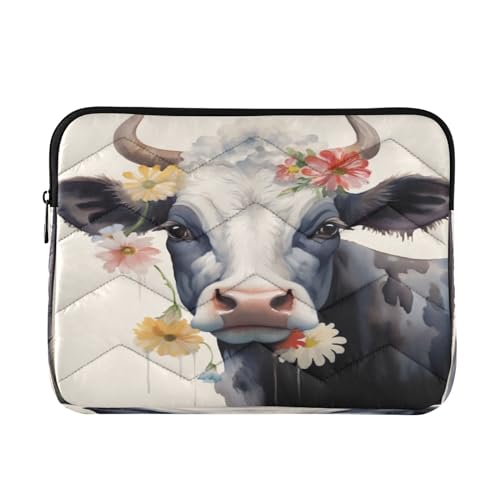 Funda para Portátil Floral Cows 13-14 Pulgadas Resistente Agua miniatura 1