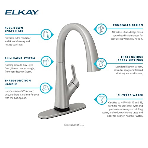 Image of Elkay Avado LKAV7051FLS 2-in-1 Kitchen Faucet with Filtered Drinking Water