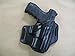 Walther PPQ M1, M2 9mm / .40 OWB Leather 2 Slot Molded Pancake Belt Holster CCW Black RH