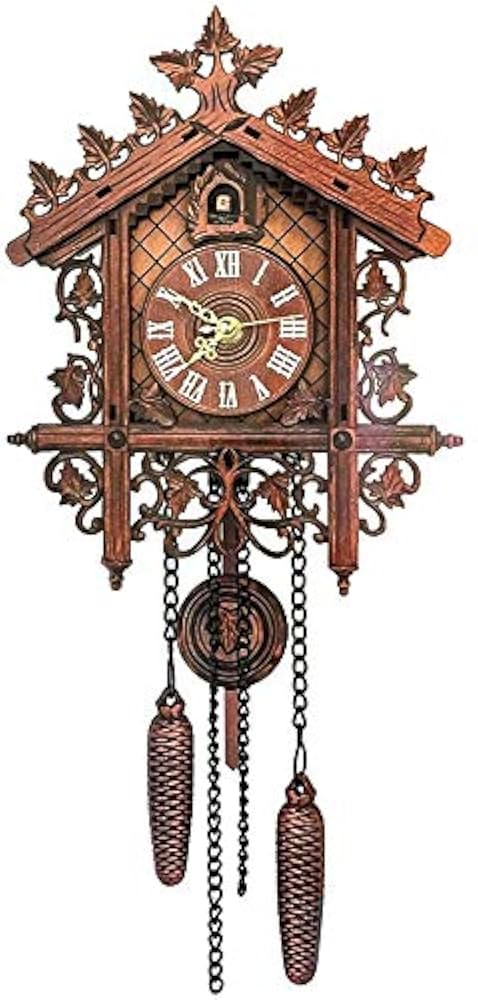 Amazon.co.jp: 黒い森の機械式木製鳩時計、伝統的なドイツ風