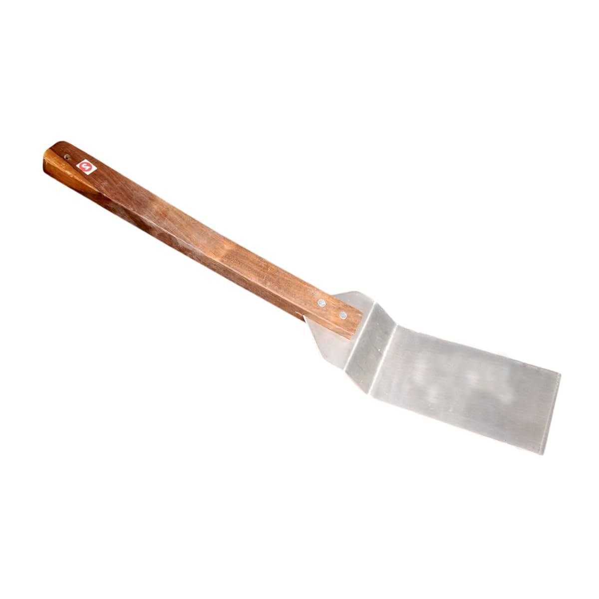 Abee Stainless Steel Pizza Lifter with Wooden Handle - 15 cm | Heavy-Duty Roti Turner, Tandoor Flipper, Grill & Oven Spatula for Indian Kitchen Use | Heat-Resistant & Rust-Free 2