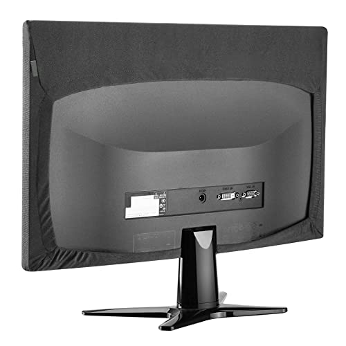Computer Monitor Dust Cover Black, Lcd Tv Dust Cover, Flexible Soft Cloth Adaptive Screen Size 17/18/19/20/21 Inch Protective Cover, Suitable For Most Brands Of Display Models(17 To 21 Inches) #TOP1
