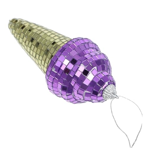 FUNOMOCYA Mirrored Disco Ice Ornaments Ice Cream Themed Decor Disco Pendant Perfect for Wedding Birthday Decor