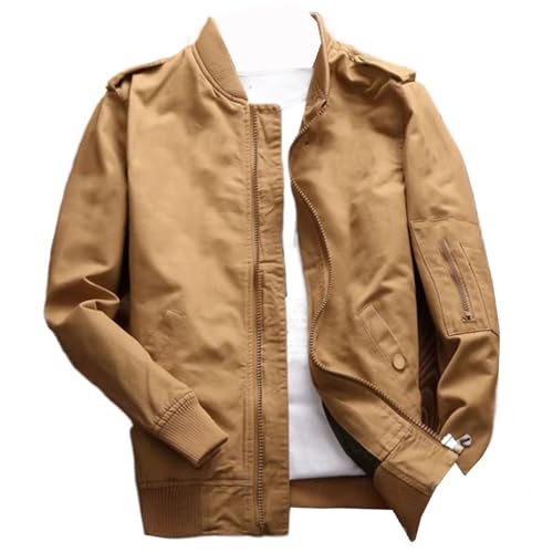 Manteau pour homme kaki avec poches veste pilote automne travail GUOYUXIAO
