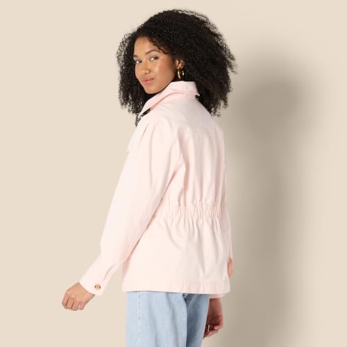 Amazon Essentials Women's Relaxed-Fit Dropped Shoulder Midweight Cotton Twill Jacket, Rose, XX-Large - image 2