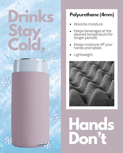 Image of PartyPrints 1000 Pack Blush Blank Slim Can Cooler Sleeves | Plain Seltzer Customizable Bulk Coolers for Beer Bottles & 12oz Tall Cans | Skinny Collapsible Drink Insulated Sleeve
