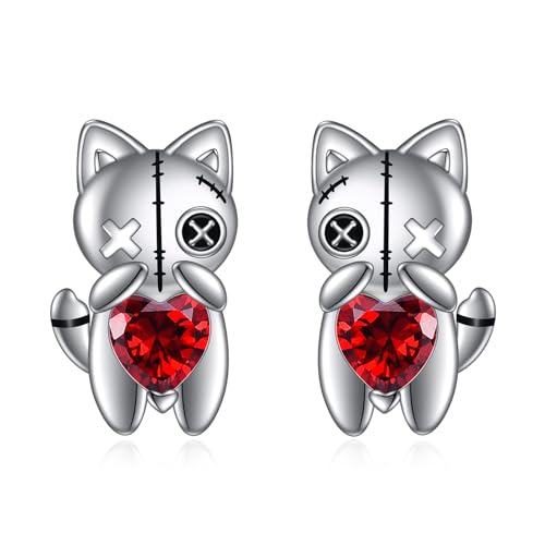 YFN Gothic Earrings Sterling Silver Voodoo Doll/Ouija Board Earrings Goth Wiccan Jewelry Witchy Gifts for Women