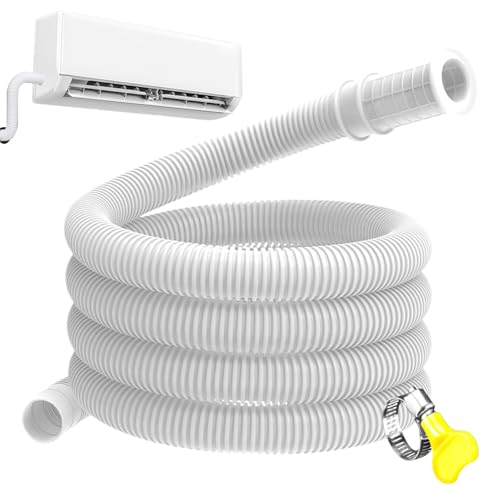 除湿機 室内用 ドレンホース,エアコン ホース 交換用 クランプ付き - 柔軟なチューブ 水排水用 結露除去用 ダクトレスHVACスプリットシステム用 洗濯機用