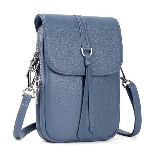 Image of befen Genuine Leather Small Crossbody Bags for Women Cell Phone Purse | Real Leather, RFID Blocking Card Slots, Multi Pockets, Cell Phone Bag, Travel Purse, Anti Theft