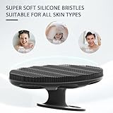 Silicone Body Scrubber, BEAUTAIL Shower Bath Wash Brush, Gentle Exfoliating Scrub Cleansing Loofah for Women Men Baby Sensitive Skin, Easy to Clean, Lather Nicely, More Hygienic, 1 Pack, Black - Image 7