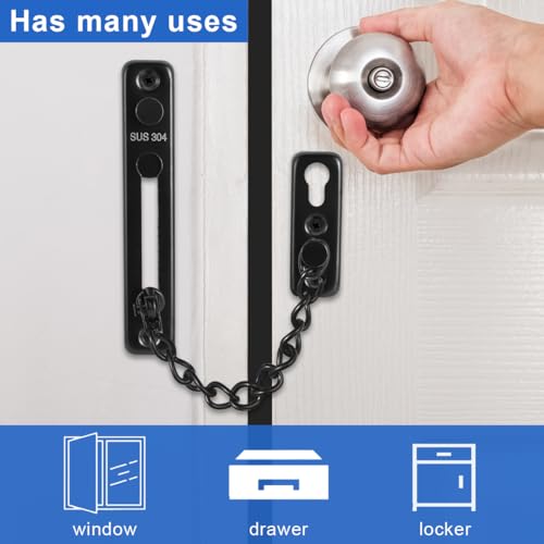 304 Stainless Steel Anti-Theft Chain Hotel, Apartment, Room Door Anti-Theft Security Lock Buckle Anti-Theft Door Lock Chain Lock - Image 4