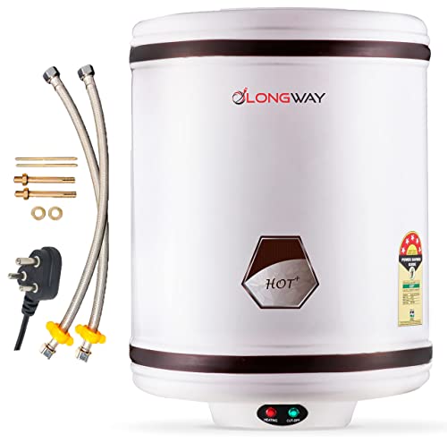 Longway Hotplus 10 Ltr 5 Star Rated Automatic Instant Water Heater for Home, Water Geyser, Water Heater, Electric Geyser with Multiple Safety System & Anti-Rust Coating | (Off-White, 10 Ltr) Longway Hotplus 10 Ltr 5 Star Rated Automatic Instant Water Heater for Home, Water Geyser, Water Heater, Electric Geyser with Multiple Safety System & Anti-Rust Coating | (Off-White, 10 Ltr)