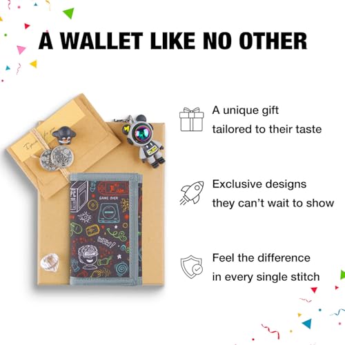 Image of Kids Wallet for Boys Ages 4-12, Video Game Gamer Gaming Boys Wallet, Toddler Wallets with Coin Pocket, Novelty Christmas & Birthday Gift