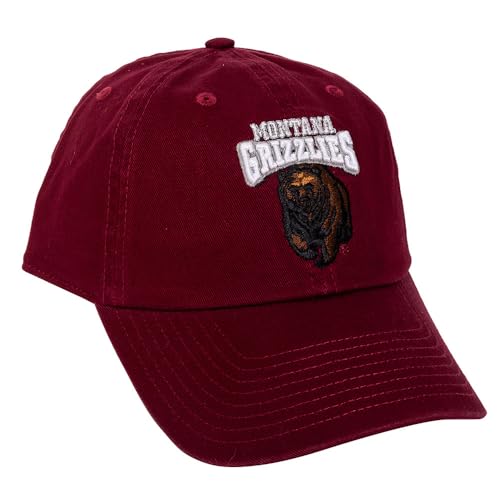 Gorra bordada ajustable University of Montana color maroon miniatura 1
